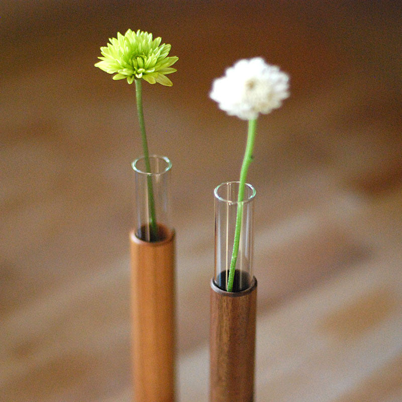 Single Flower Vase - Walnut