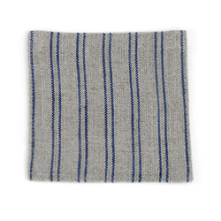 Natural Color Coaster with Blue Stripes