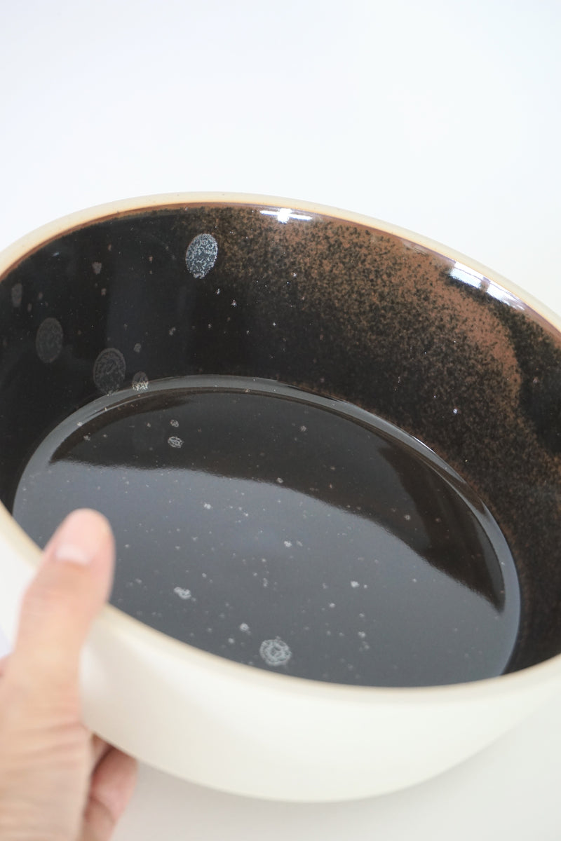 Hasami Artisan Earthy Stoneware Bowl: Matte and Glaze Surface