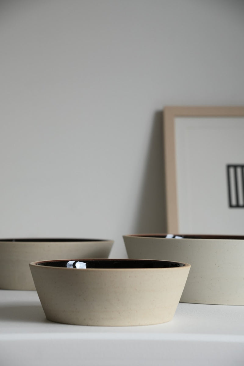 Hasami Artisan Earthy Stoneware Bowl: Matte and Glaze Surface