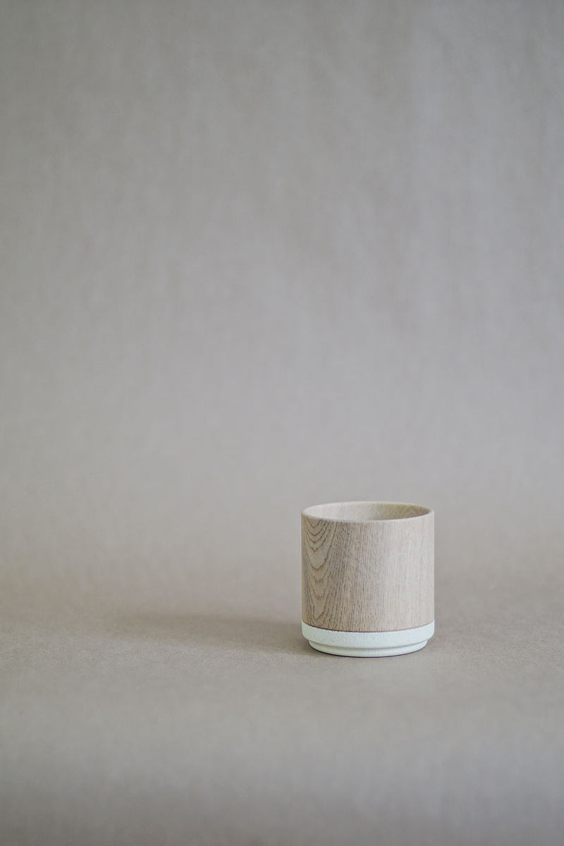 Roly Wood Cup - White