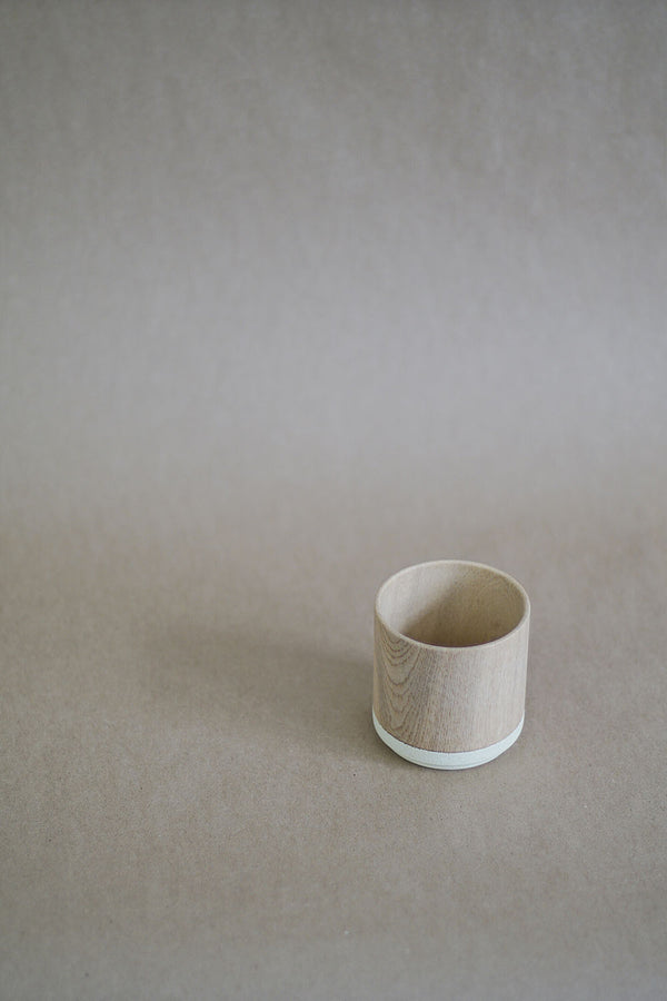Roly Wood Cup - White