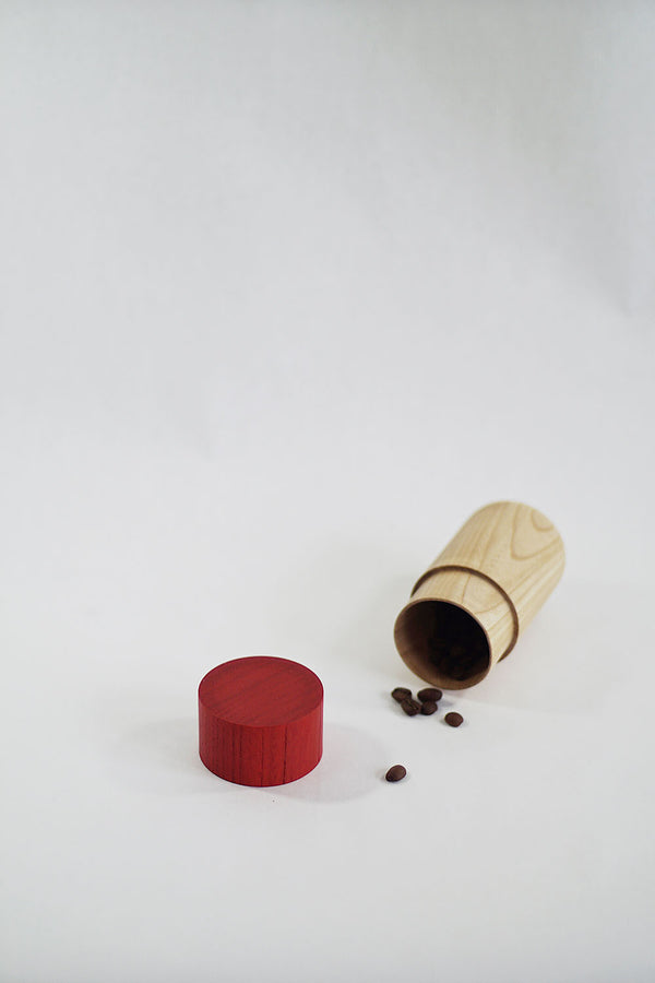 Tutu wood container - Soji Collection - Medium Red