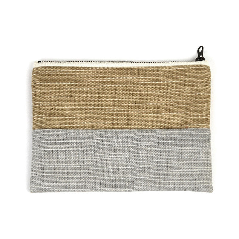 Beige and Gray Pouch