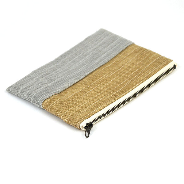 Beige and Gray Pouch