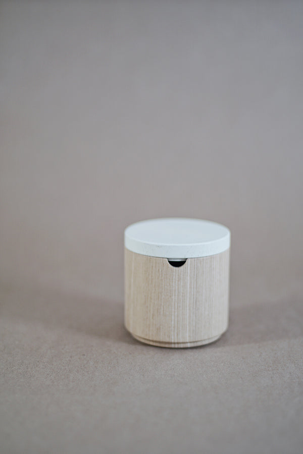 Roly Wood Container - White