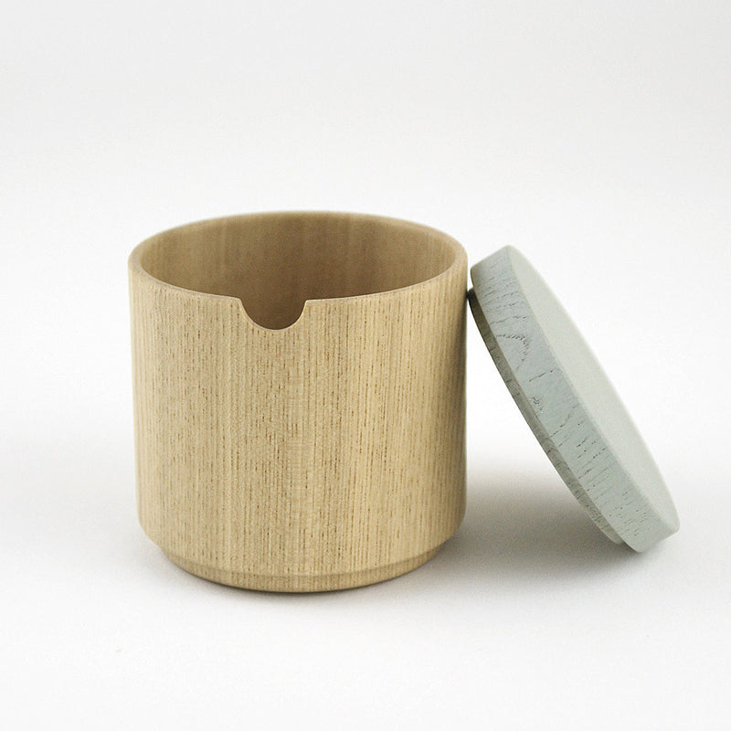 Roly Wood Container - Gray