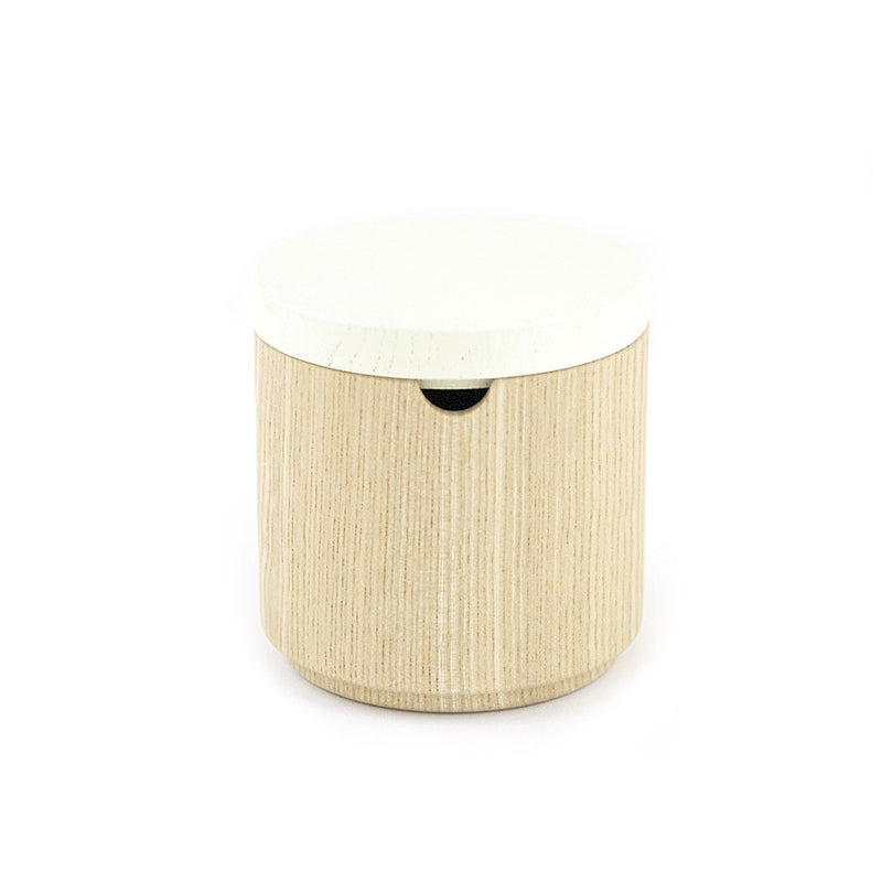 Roly Wood Container - White