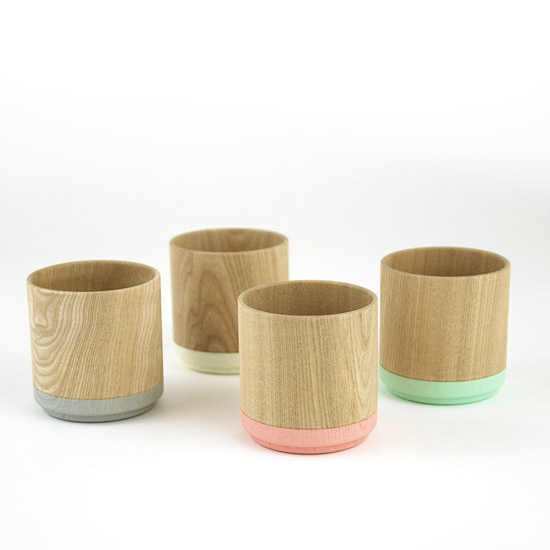 Roly Wood Cup - White