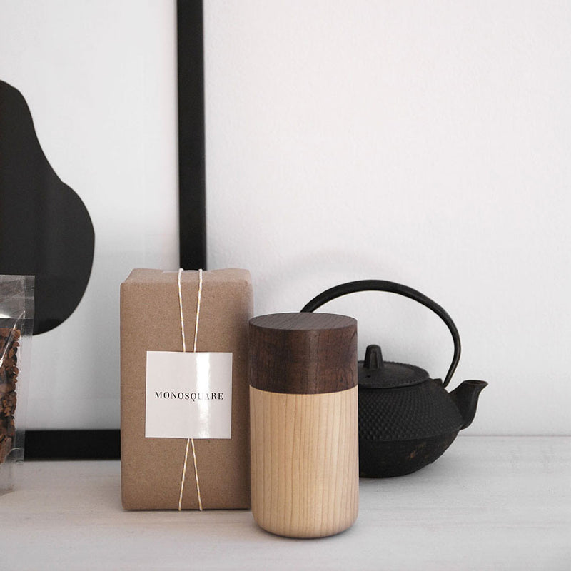 Tutu wood container - Soji Collection - Medium Brown