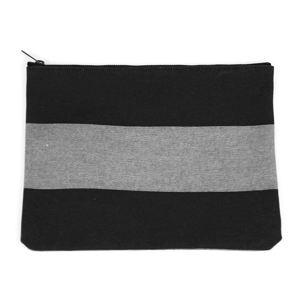 Black and Gray Canvas Pouch