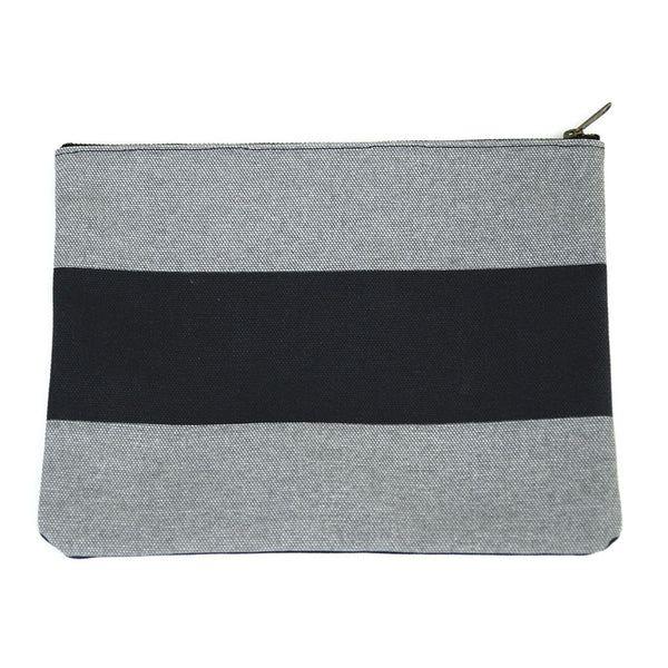 Black and Gray Canvas Pouch