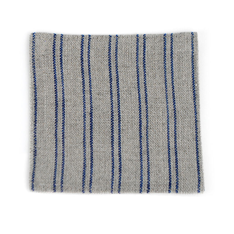 Natural Color Coaster with Blue Stripes