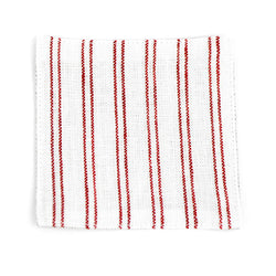 White Coaster with Red Stripes