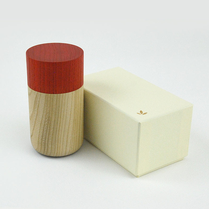 Tutu wood container - Soji Collection - Medium Red