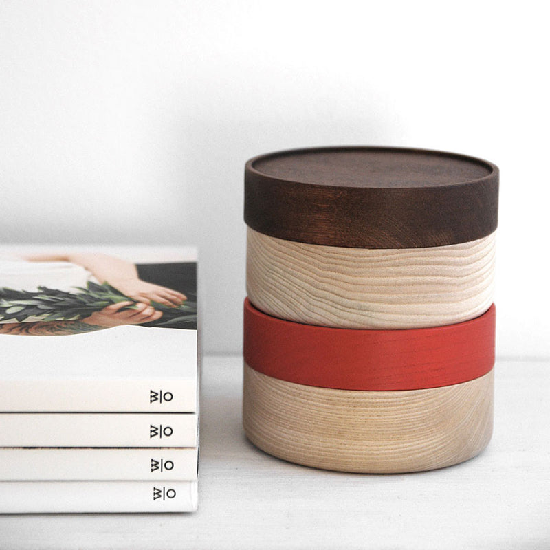 Hako wood container - Soji Collection - Small Red