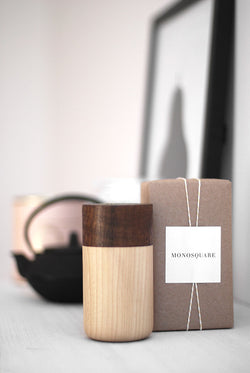 Tutu wood container - Soji Collection - Medium Brown