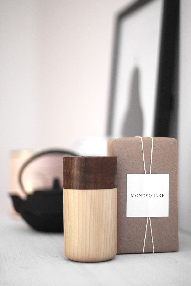 Tutu wood container - Soji Collection - Medium Brown
